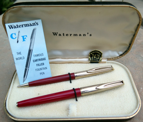 PRISTINE EXAMPLE OF WATERMAN CF IN RED